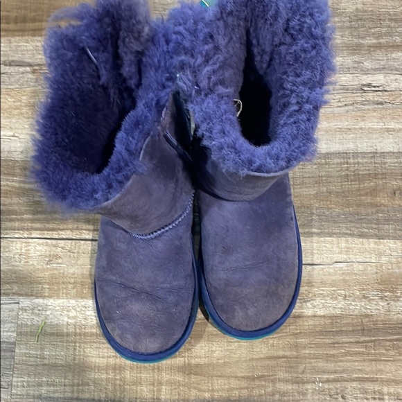 UGG Kids' Purple Boots with Green Accents - Picture 4 of 4